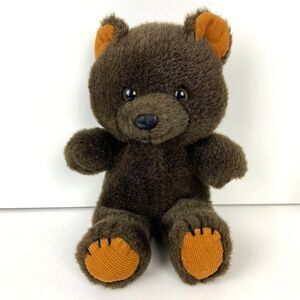 Swib 1987 Brown Teddy Bear 10" w/ Tan Corduroy Feet and Ears